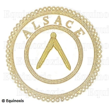 Badge / Macaron GLNF – Grande tenue provinciale – Grand Inspecteur – Alsace – Brodé main